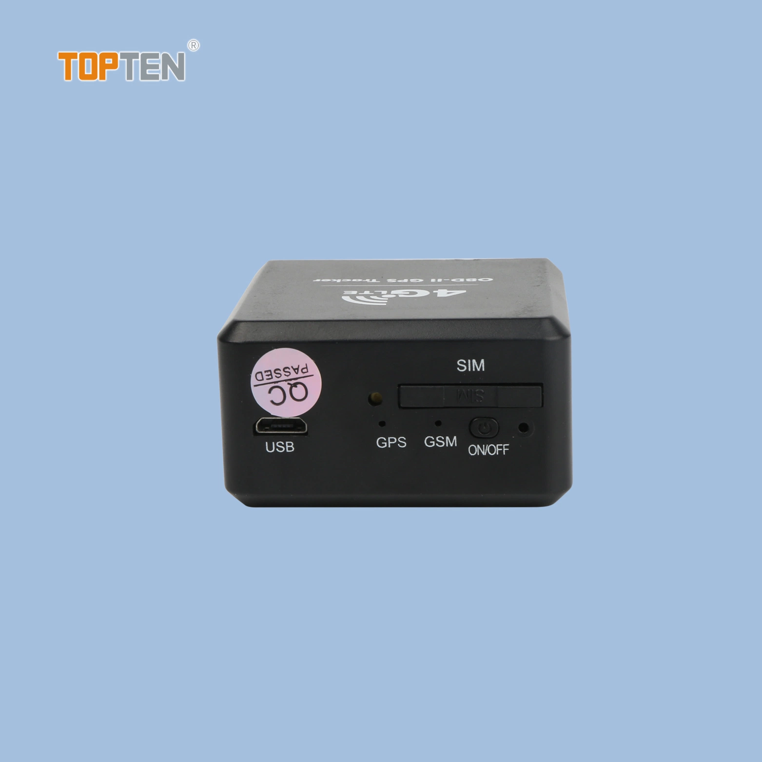 Topten 4G LTE GPS Tracker OBD Car Tracking Device, Read Odometer, Speed, Fuel Consumption, Ota Function (TN)