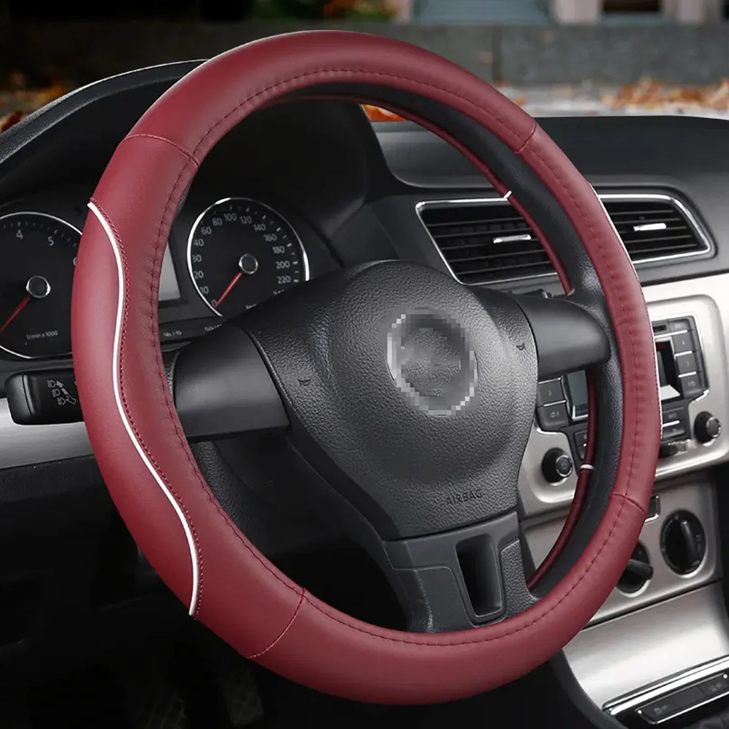 Different Colors Universal Leather Car Steering Wheel Cover