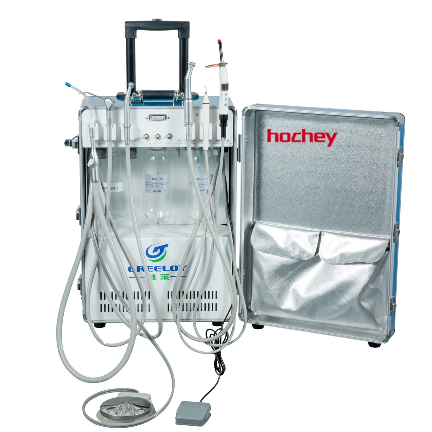 Hochey Medical equipamentos dentários dobrável e portátil Móvel Unidade Dentária equipamento médico dentista Cirurgia Clinica Utilizar Alimentação Bag mala