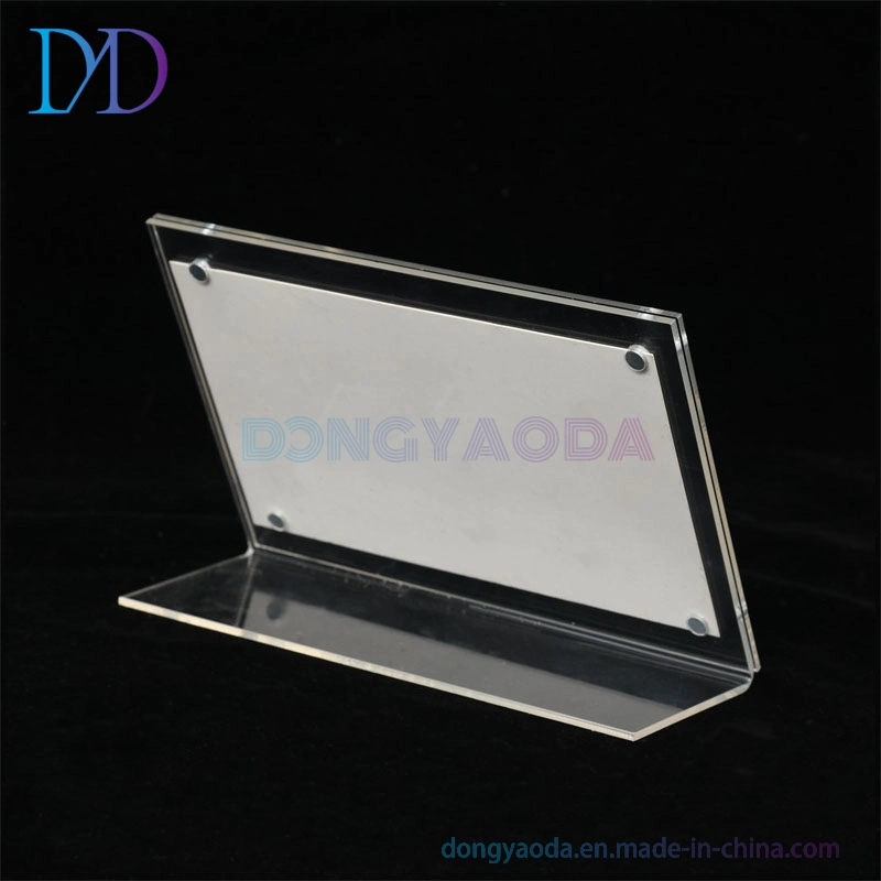 Acrylic L-Shaped Strong Magnetic Table, Transparent Display Stand, Customized Signage