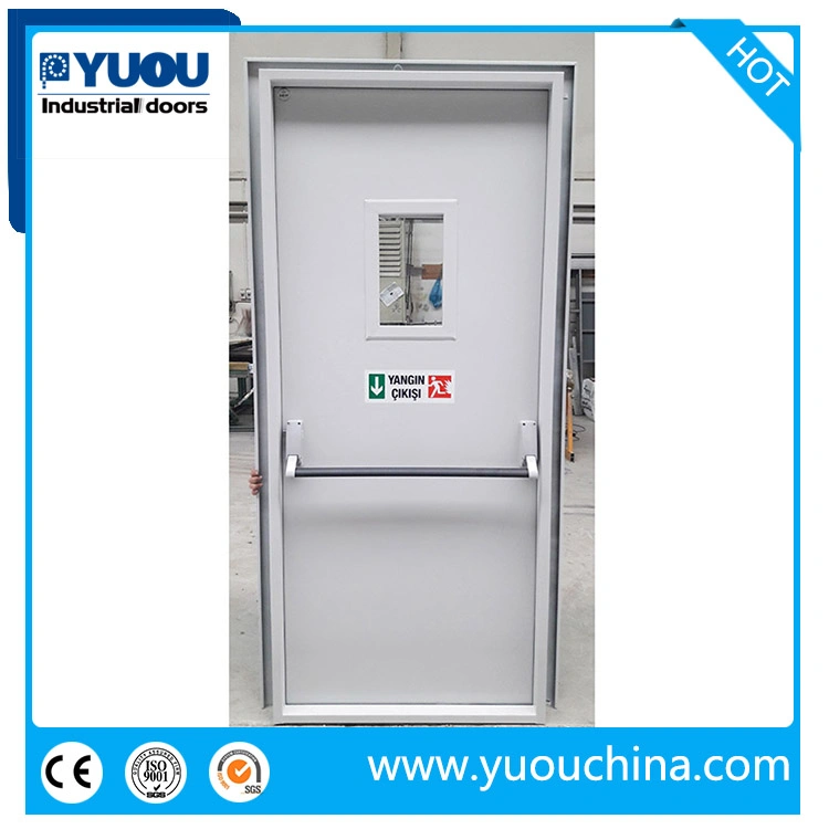 High quality/High cost performance  China Standard Certification 90 180 Minutes Fire Rated Proof Steel Glazed Metal or Stainless Steel Emergency Escape Exit Door