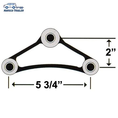 5 3/4" Centers - 2" Tall Painted Equalizer Bar