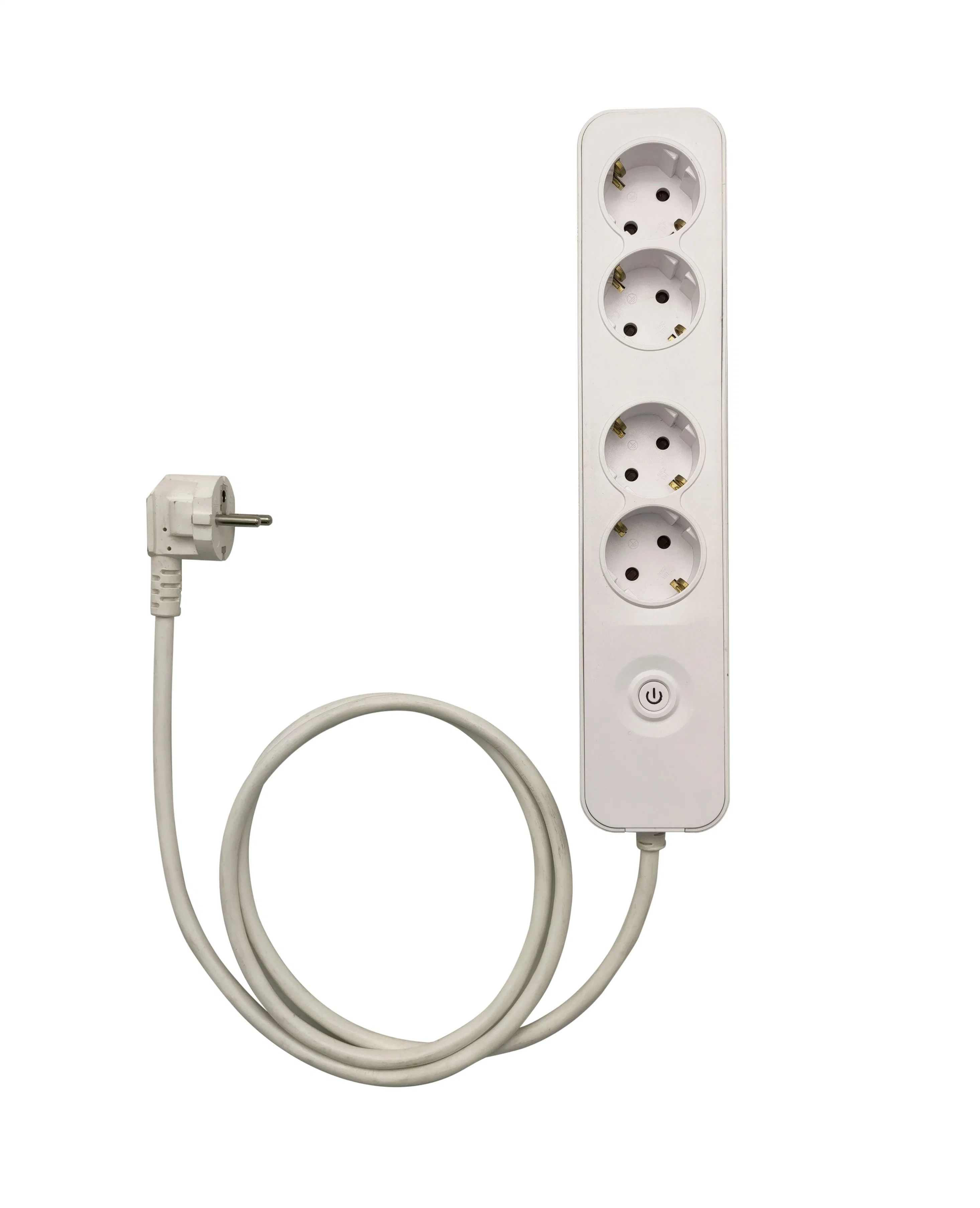 Haloliteeu Smart Power Strip 2+2 (alemán) APP Control de Tuya O Smart Life y control de voz por Google Assistant y. Amazon Alexa Power Strip