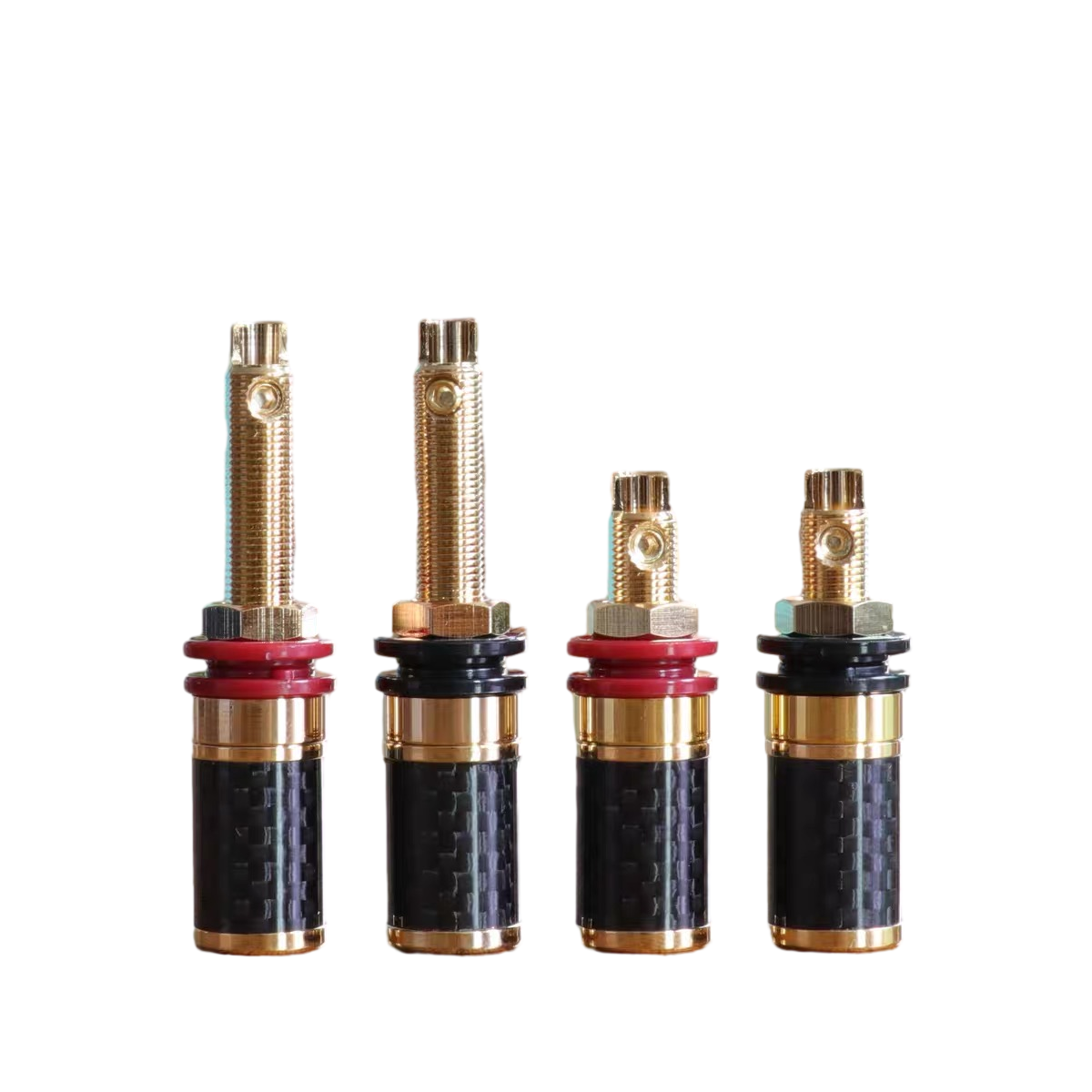 High-End Carbon Fiber Binding Post Jack Connector Red/Black