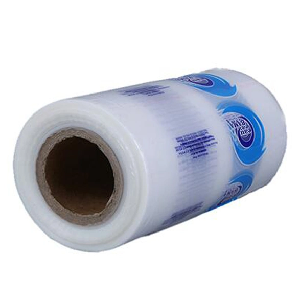 Beispiel für grundlegende Anpassung bedruckte Kunststofffolie Rolle LDPE Wrapper Wasser Beutel Verpackung Rolle Trinkwasser Reines Wasser Beutel