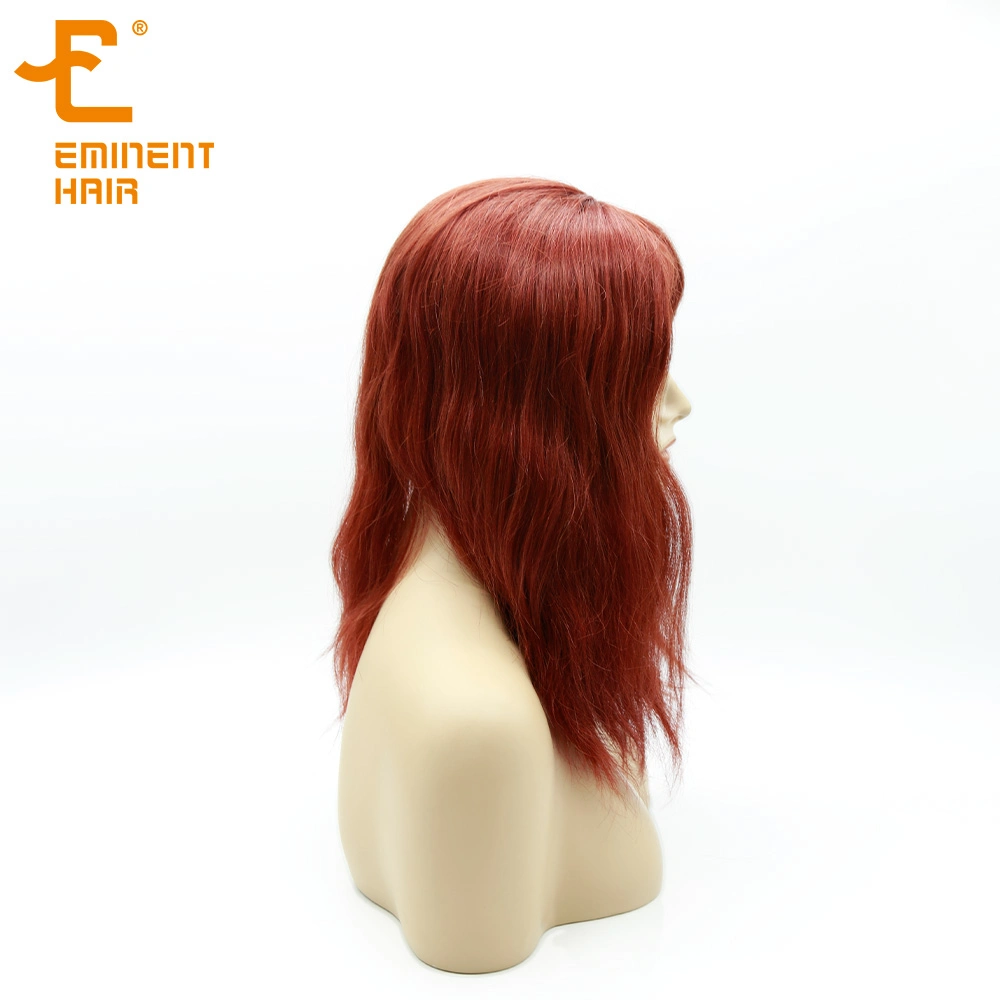 Custom Human Hair Silk Top with Lace Toupee for Female