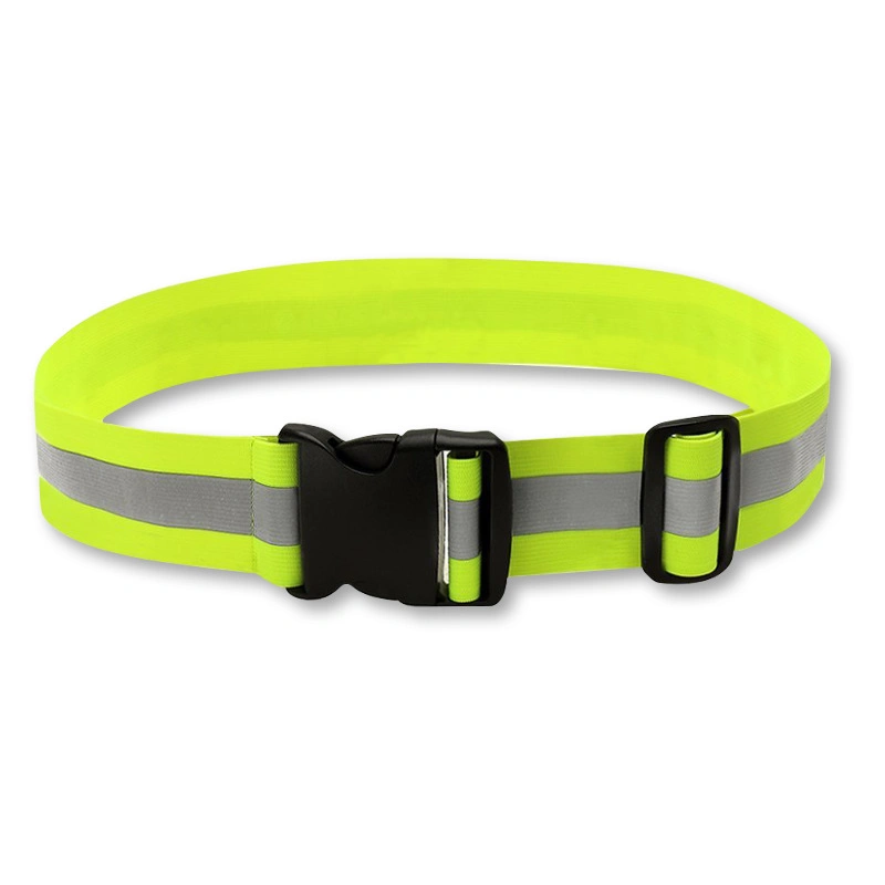 Safety Reflective Waistband Adjustable Reflective Elastic Band Sash Belt for Running Cycling