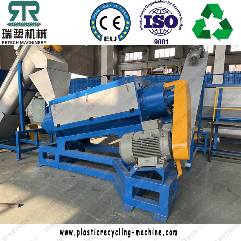 Retech 500kgh Pet HDPE Bottle Flake Washing and Recycling Line Pet PE PP Crushing and Washing Line