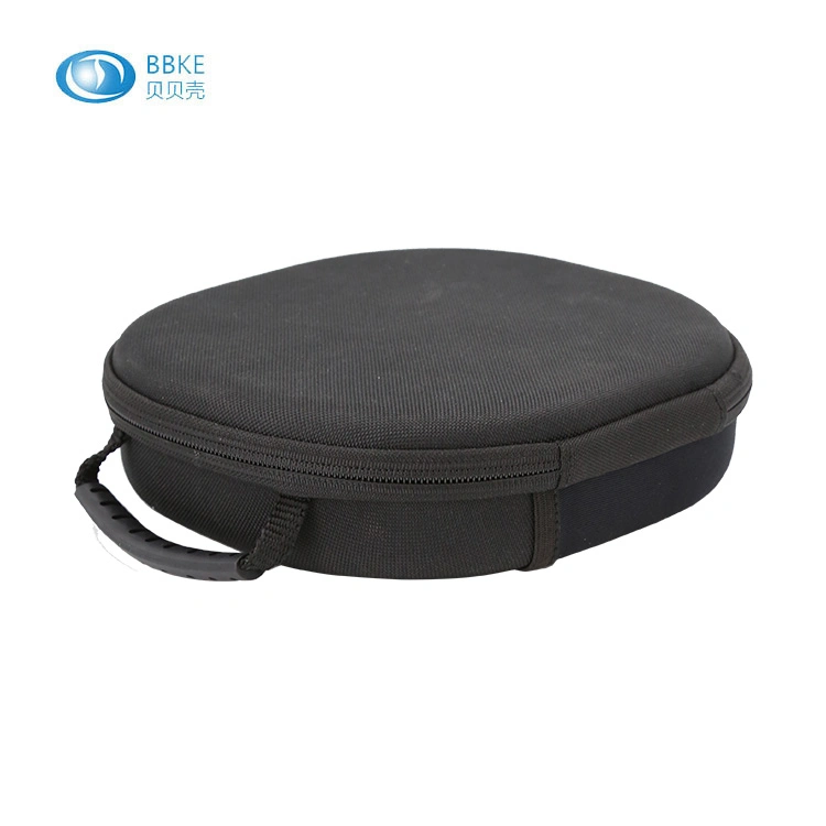 Universal EVA Hard Carrying Customized Logo Custom Printing Round Shape Style Bluetooth Earphone Holder Case Shell Box with Zipper Custom Case with Earphones