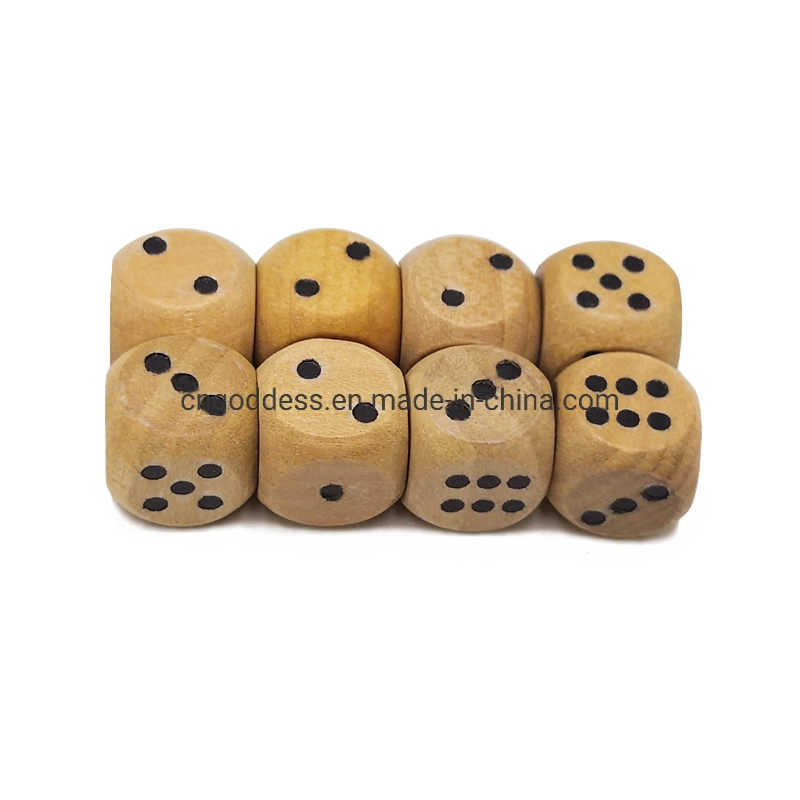 Classical Design Round Corner Wooden Dice for Board Game