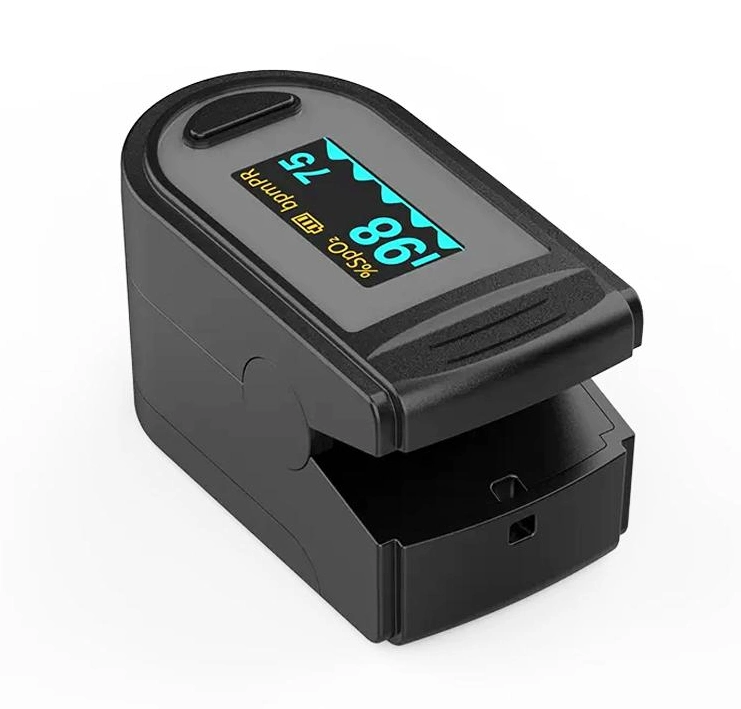 Fingertip Pulse Oximeter, SpO2 Blood Oxygen Saturation Monitor with Heart Rate Measurement