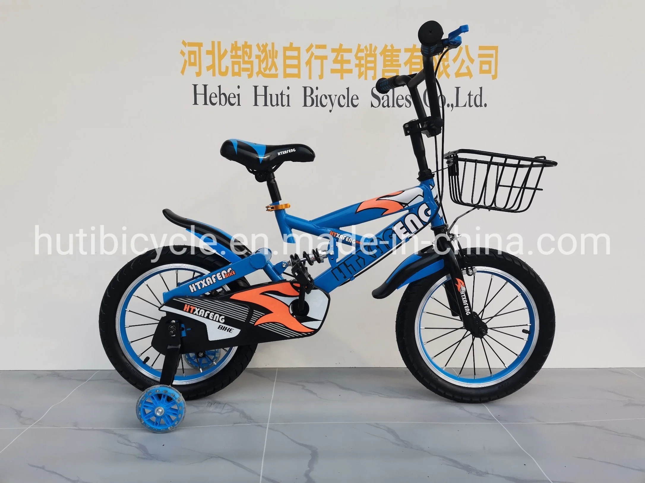 Factory Direct Sale 16 18 20 Inch Bicycle for Kids CE Certificate Bike Road Bicicleta Multiple Colors Options Children Bicycle with Training Wheels & Handbrake