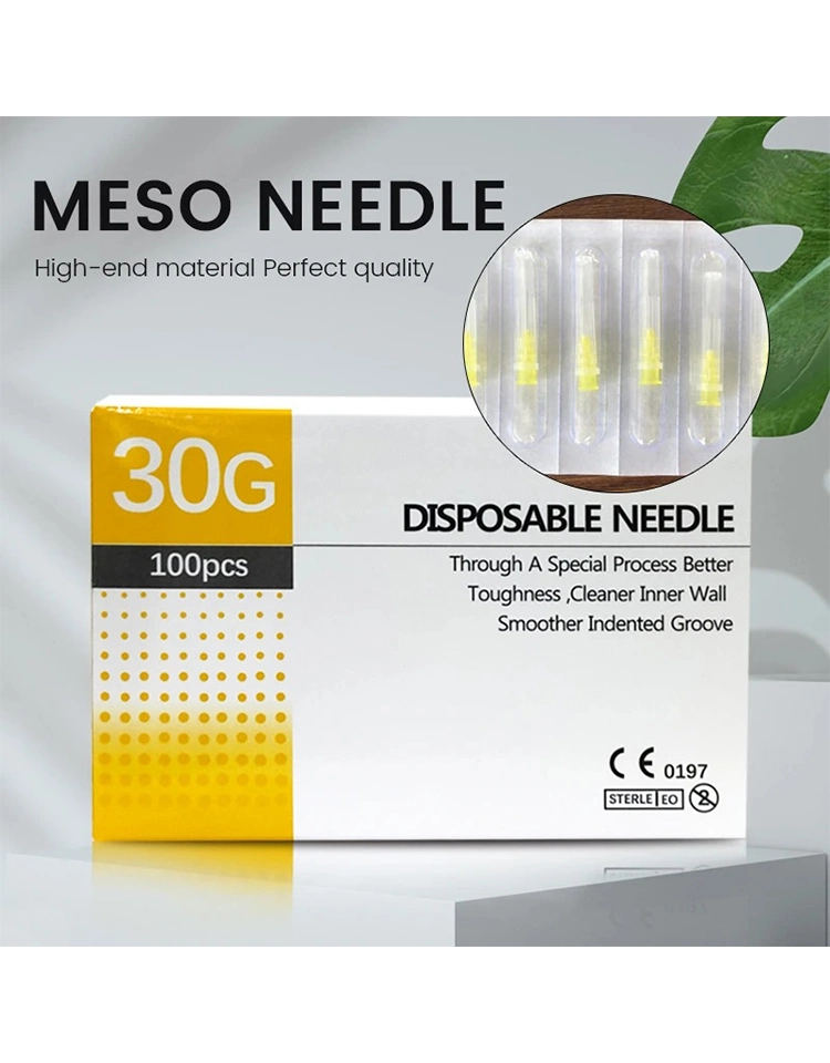 Disposable Cosmetic Mesotherapy Needle Painless Fine Small Needle Sharp Smooth Medical Sterile Plastic Hypodermic Needle