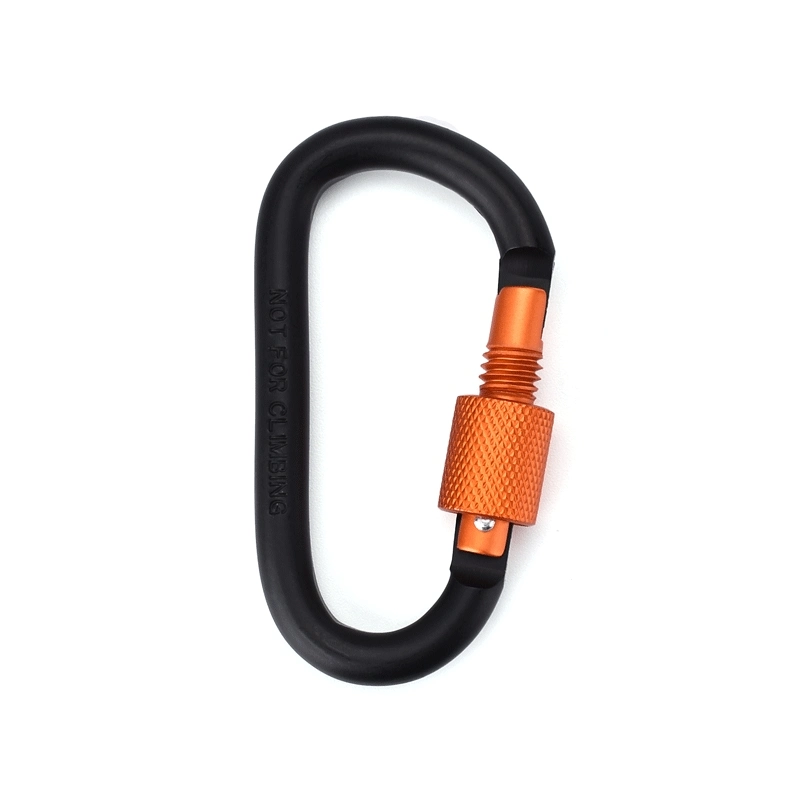 Professionelle hochwertige Verdickung 8cm Aluminium Bergsteigen Karabiner Outdoor D Shape Locking Haken Camping Kletterausrüstung