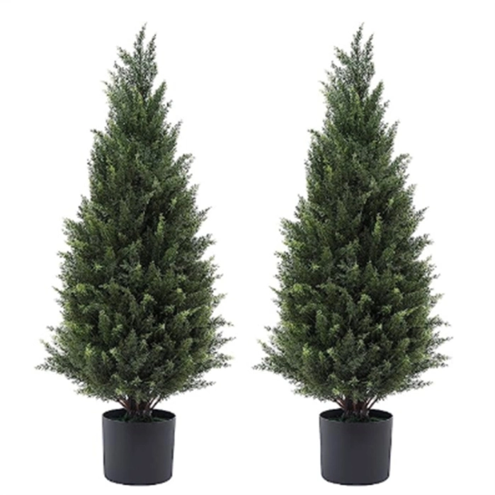 Artificial Cedar Topiary Tree Outdoor Indoor Cypress False Tree Pine Plants