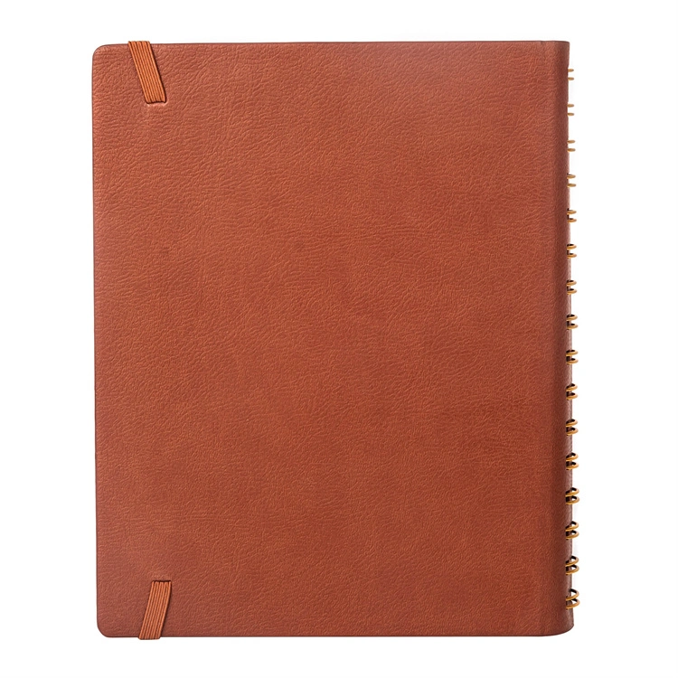 High quality/High cost performance Personalized Printed PU Leather Custom A5 Hardcover Notebook with Metal Ring Binding