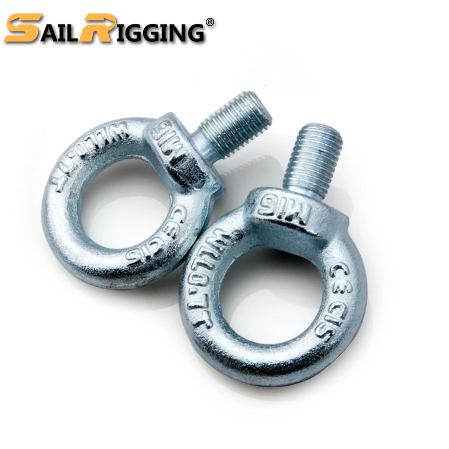 M6/M100 Galvanized Carbon Steel C15e Forged DIN580 Eye Screw