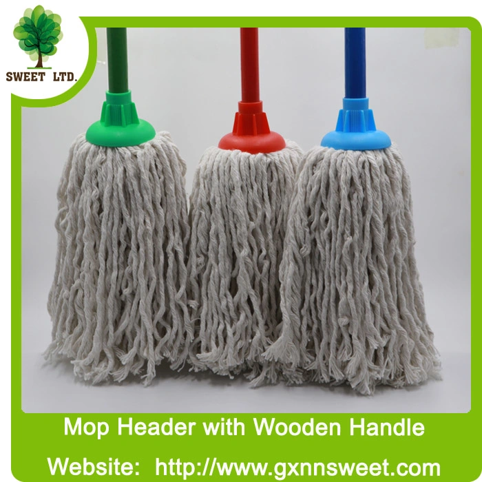 Großhandel Custom Cotton Mop mit Garn Wet Mop Kunststoff Kopf