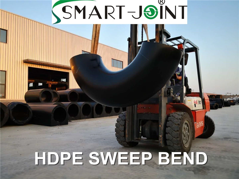 Large HDPE Seamless Bend 11deg to 90deg