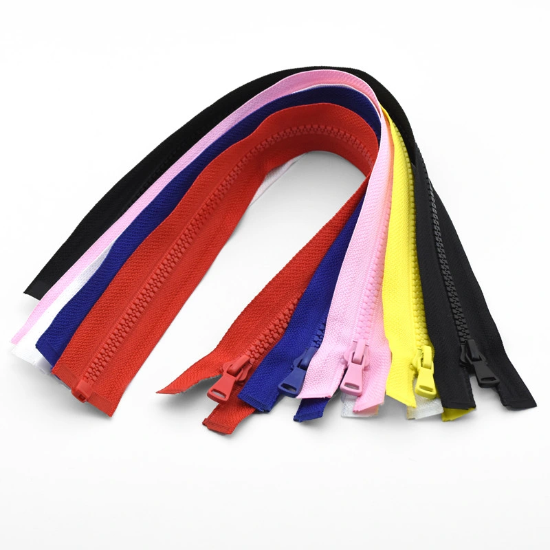 Red Color 5# Open-End Auto Lock Resin Zipper Eco Plastic Sewing Zippers