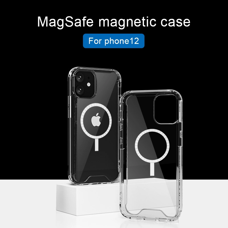 2020 Transparent Shockproof Magsafe Magnetic Case for iPhone 12 Cases Clear Casing