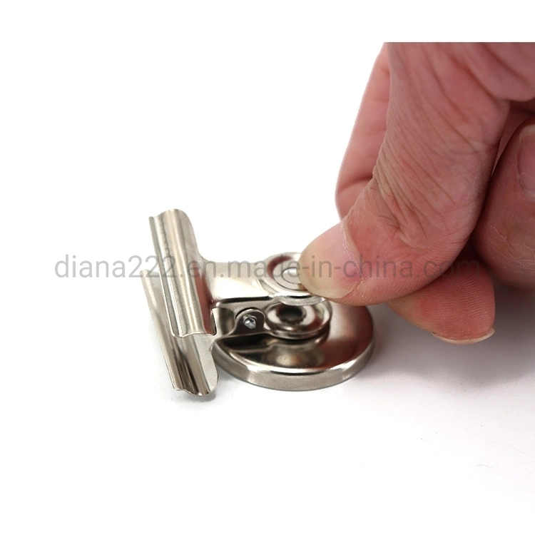 High quality/High cost performance Hot Selling Silver Metal Paper Magnet Clip Magnetic Clip for Office