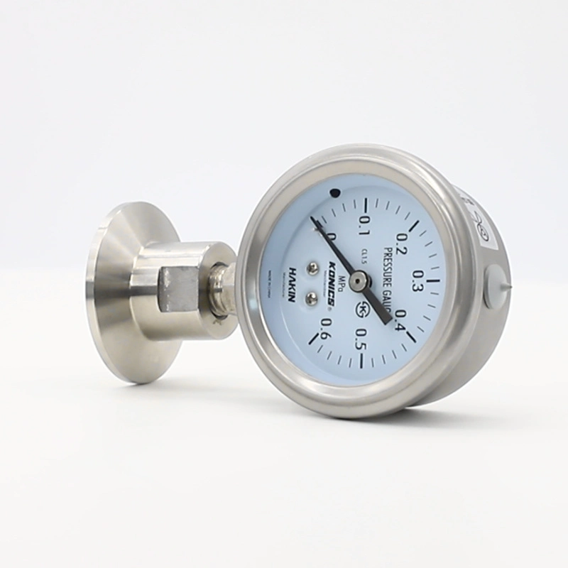 Hakin Steel/Brass/Stainless Steel/SS304/SS316 Pressure Gauge German Style Vibration Proof with Glycerine/Methyl Silicone Oil En837-1 232.30, 233.30