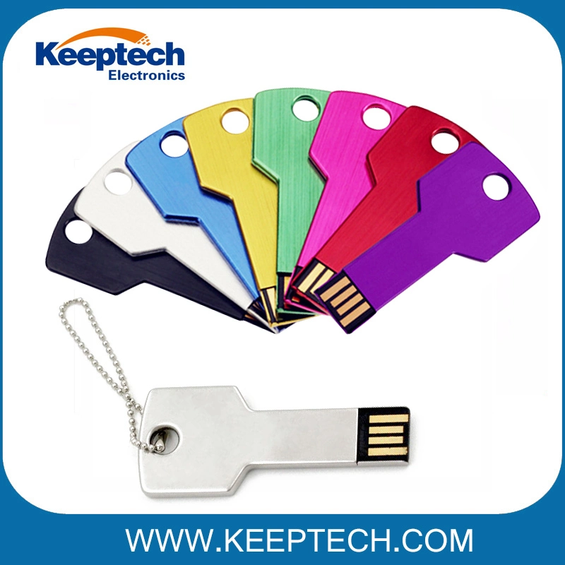 Memoria USB de metal con llave de colores múltiples de 32GB con logotipo personalizado