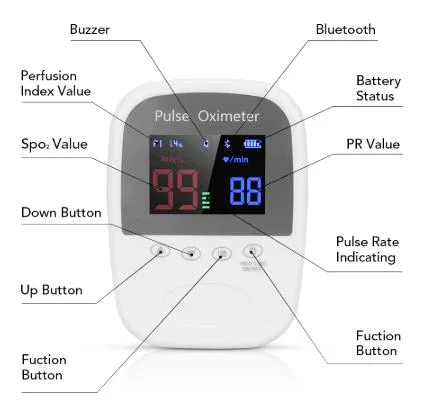 Familie Healthcare Handheld Digital Oximetro Medical Tragbares Sauerstoffmessgerät