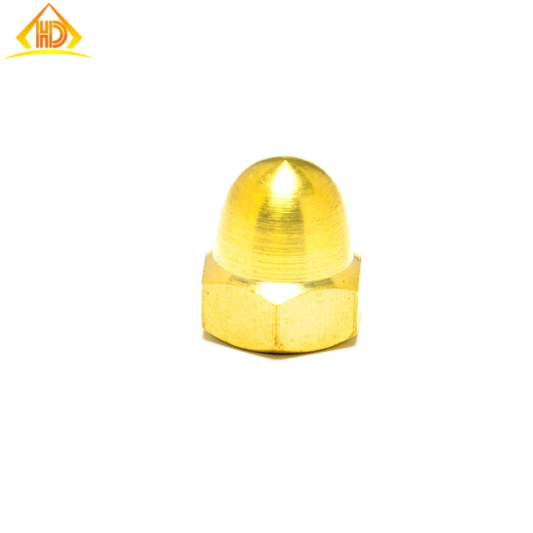 Hot Sale Brass Material Hexagon Domed Brass Cap Nut