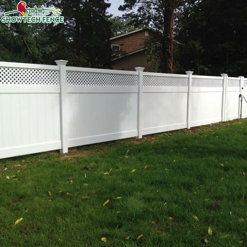 100% Virgin PVC Privacy Fence Lattice Top Vinyl Fence Gate