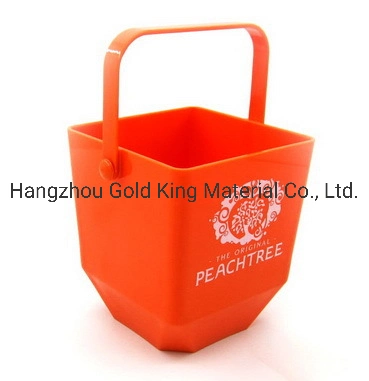 Small Capacity Orange Color Ice Bucket with Handle