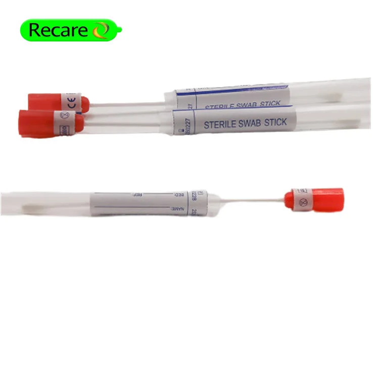 swab culture tube disposable sterile Nylon Fiber head on sale good quality