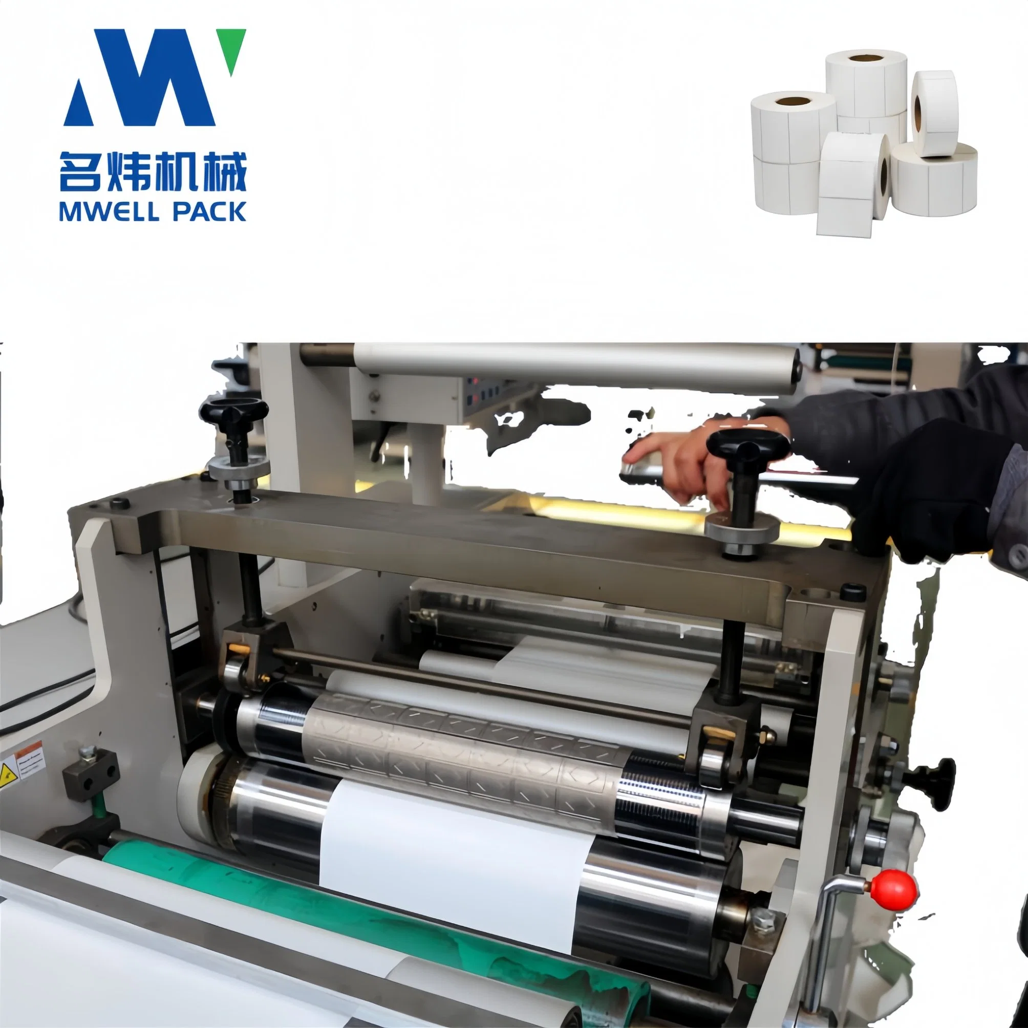 Automatic Label Flexo Printing Machine with Laminating+Rotary Die Cutting Slitting+Sheeting Station/Paper Cup/ Film Sticker Flexographic Printer Cutter Slitter