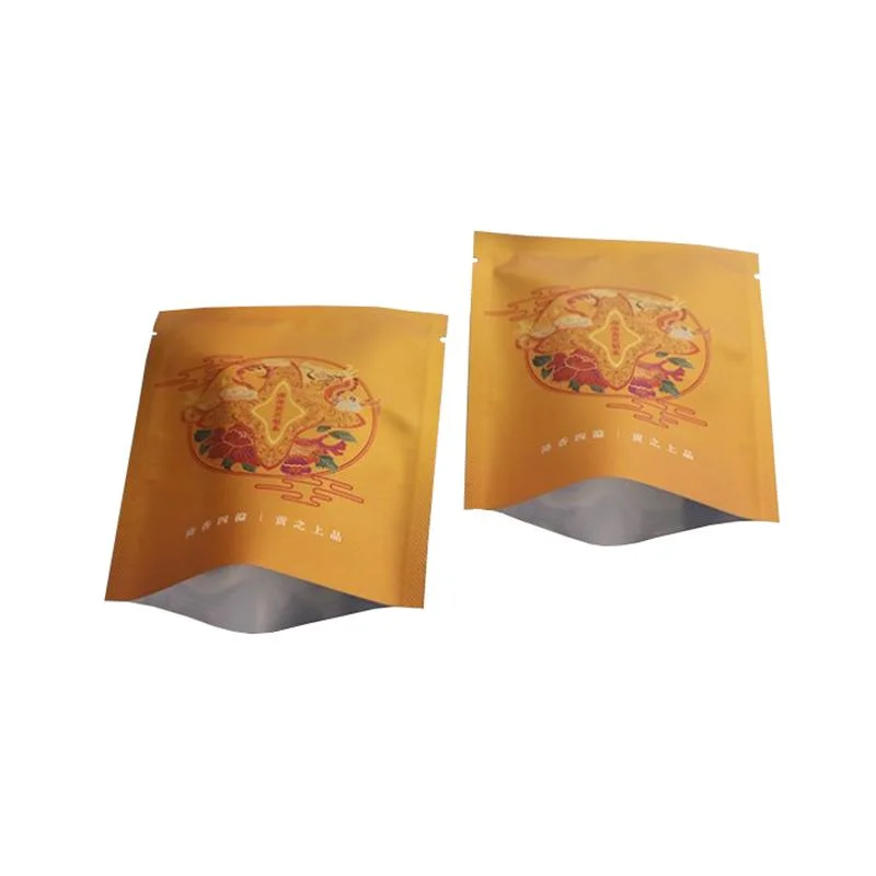 Custom Printing Small Heat Sealable Three Side Seal Coffee Tea Packaging Bag