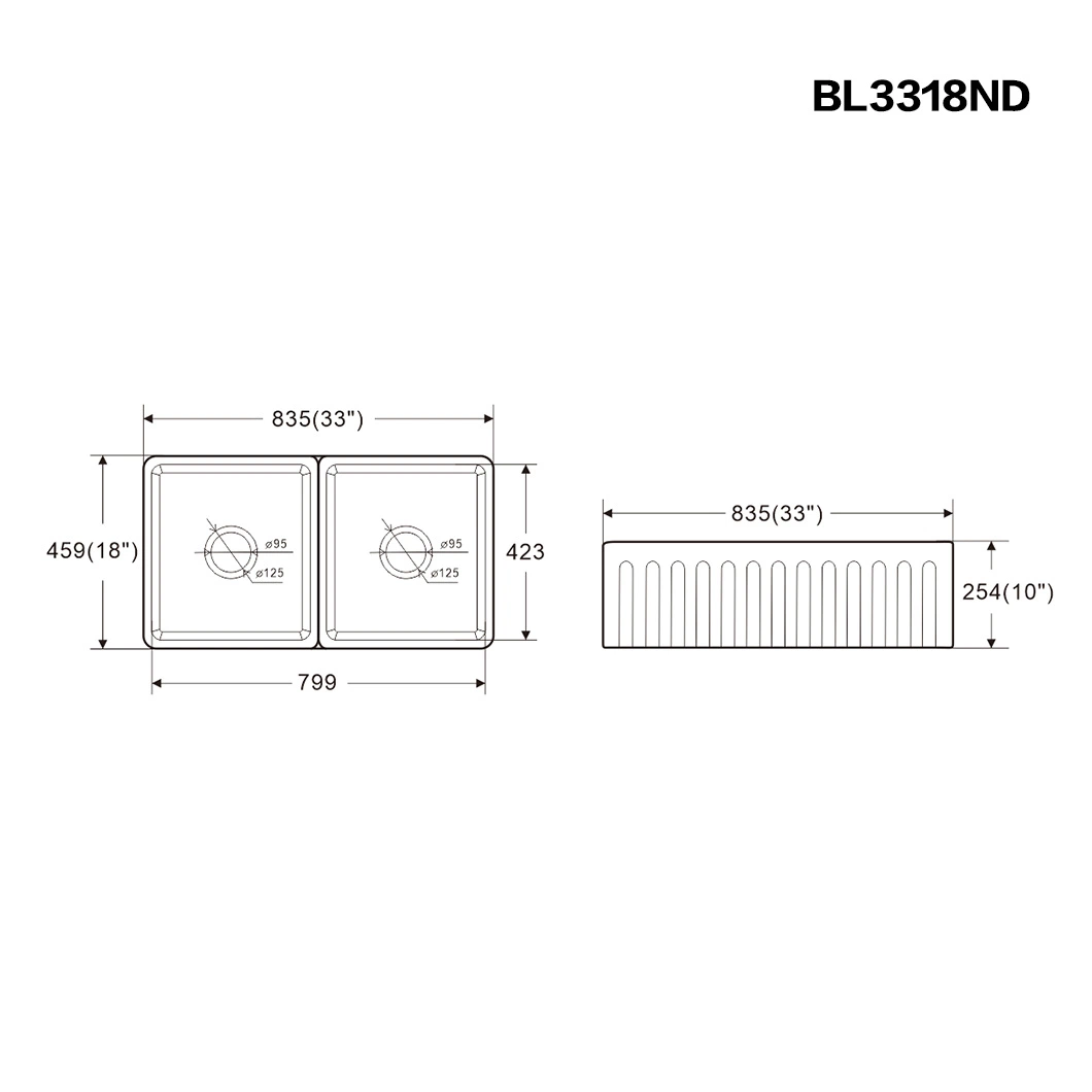 Scratch-Resistant Wholesale/Supplier Price Hygienic Glaze Hot Sale Kitchen Sink with Drain Board