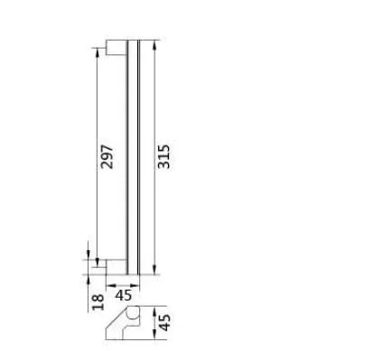 Window Hardware Accessories Aluminium Alloy Window Pull Handle for Glass Window