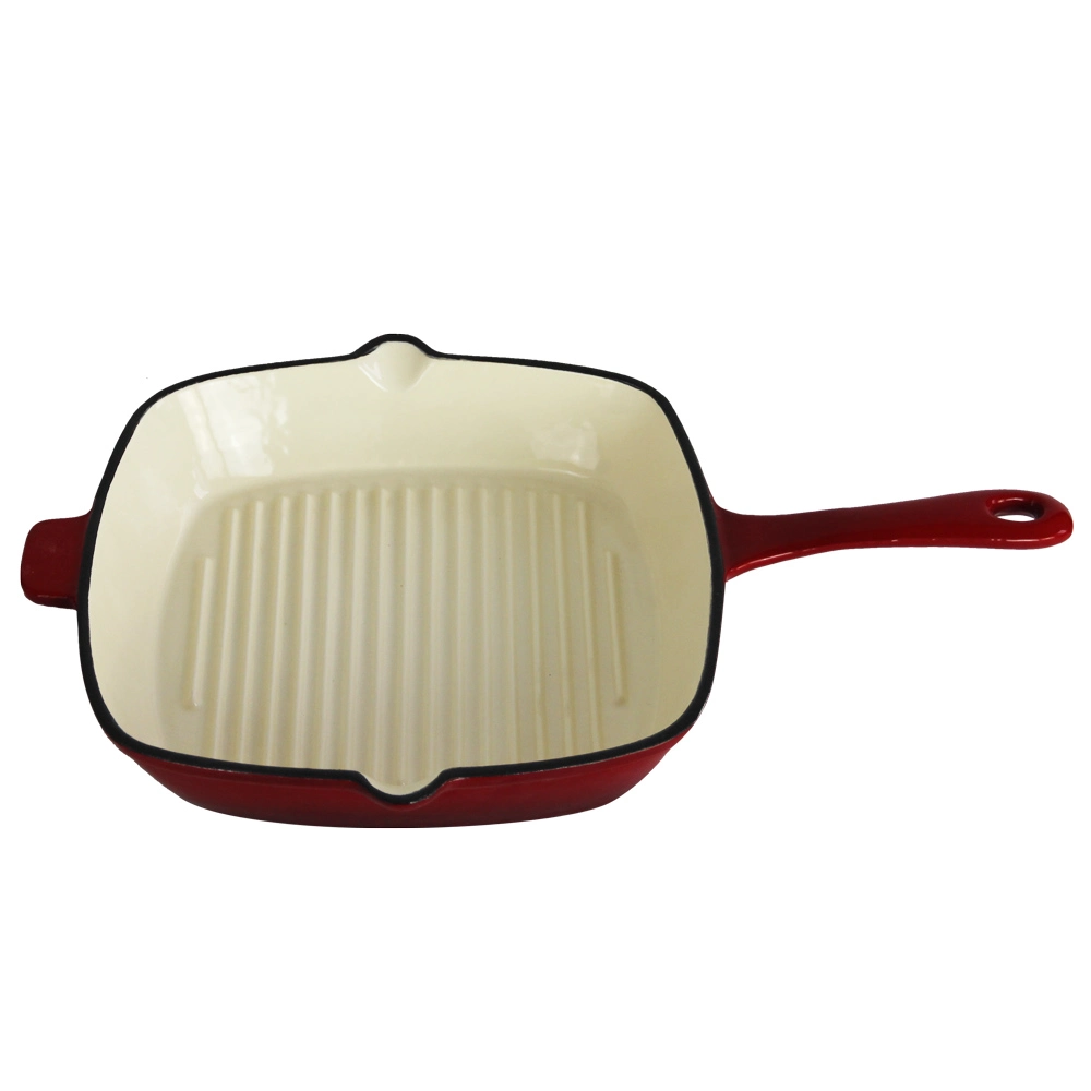 Timeless and Durable Enamel Cast Iron Square Grill Pan