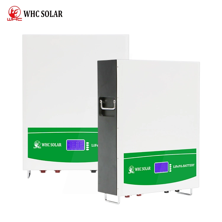 Whc 200ah 48VDC LiFePO4 5000 Cycle Battery Solar 150ah 200ah Parede elétrica com BMS para Powerwall do sistema Solar híbrido