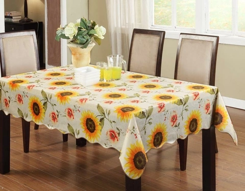 PVC with Flannel Stain-Resistant and Waterproof and Antifouling Tablecloth for Home/Hotel