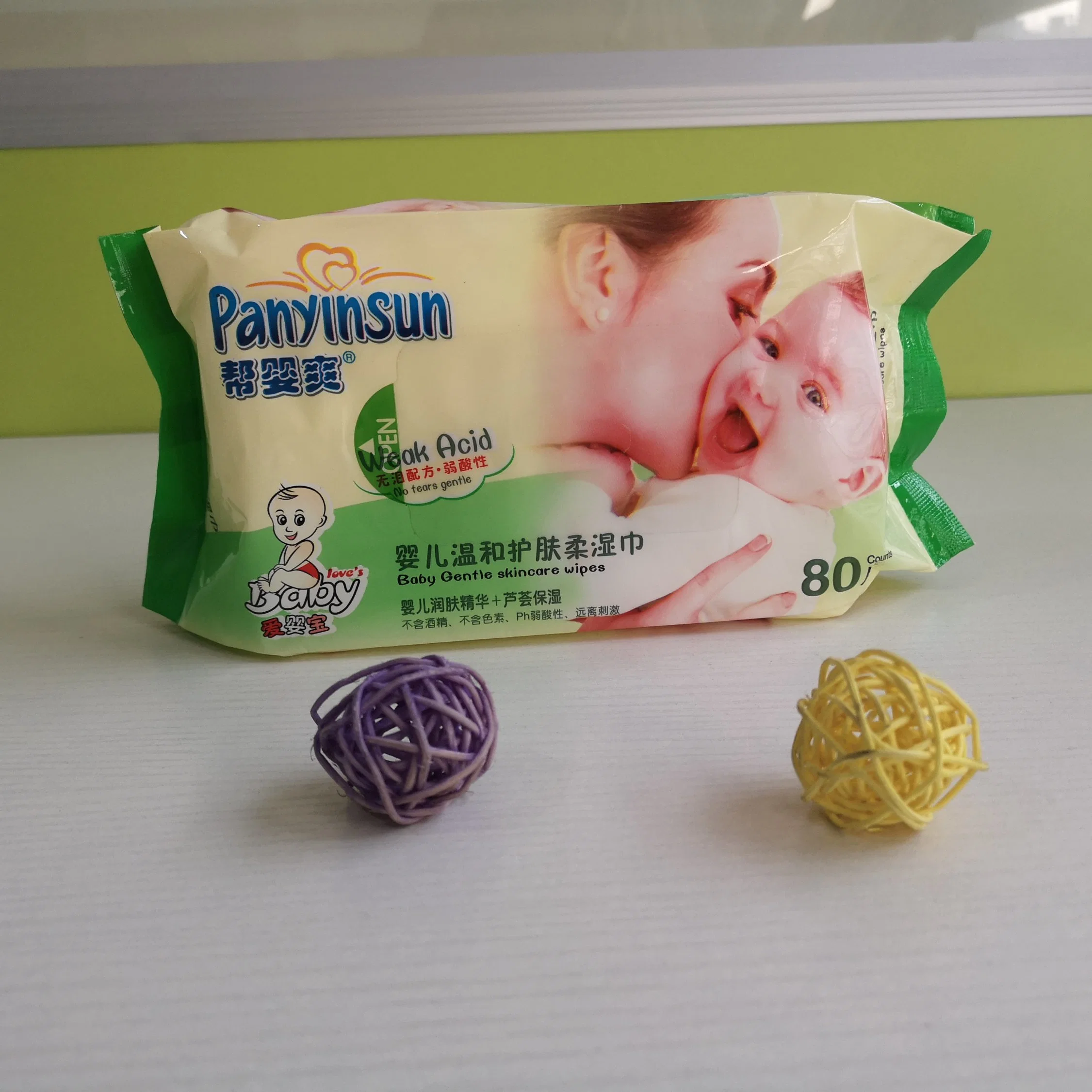 Natural Non-Woven Antiseptic Soft Healthy Baby Wipes