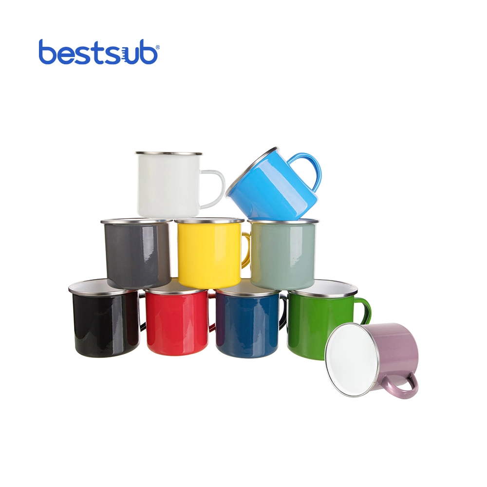 Bestsub Custom Sublimation Blank 12oz Enamel Cup Tea Coffee Mug (TC03N)