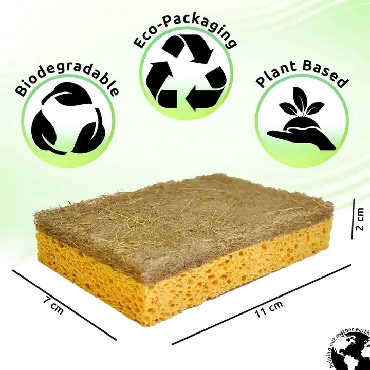 Eco Friendly Kitchen Sponge for Sustainable Living Biodegradable Plant Based Cleaning Dish Sponge Natural Sponge