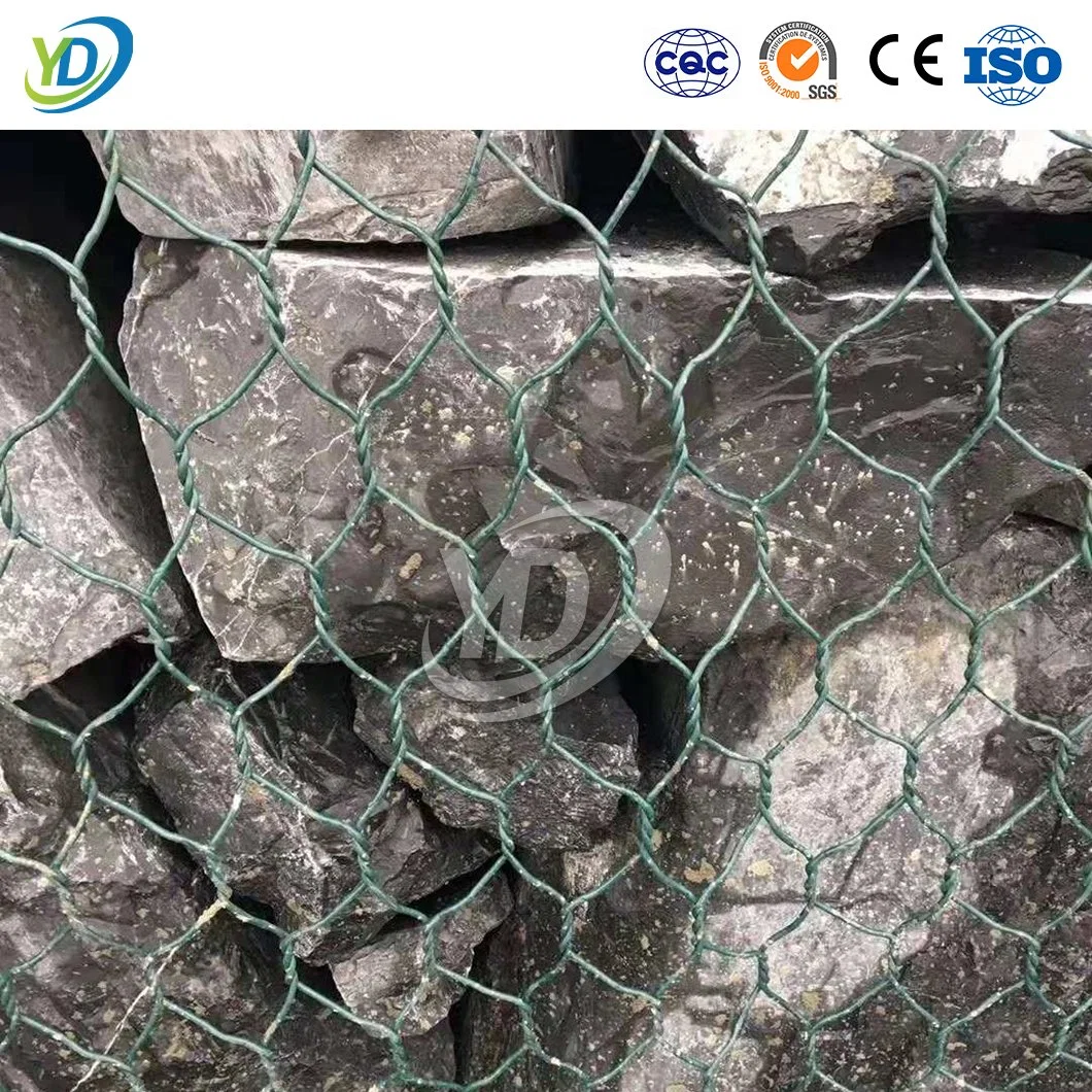 Yeeda 2m X 1m X 1m Cestas de gabion China Mayoristas 100X100X30 gabion 6X2X0.3m / 2X1X0.5m gabion con recubrimiento de PVC