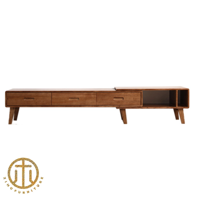 2023 All Solid Wood Light Luxury Ash Wood TV Cabinet