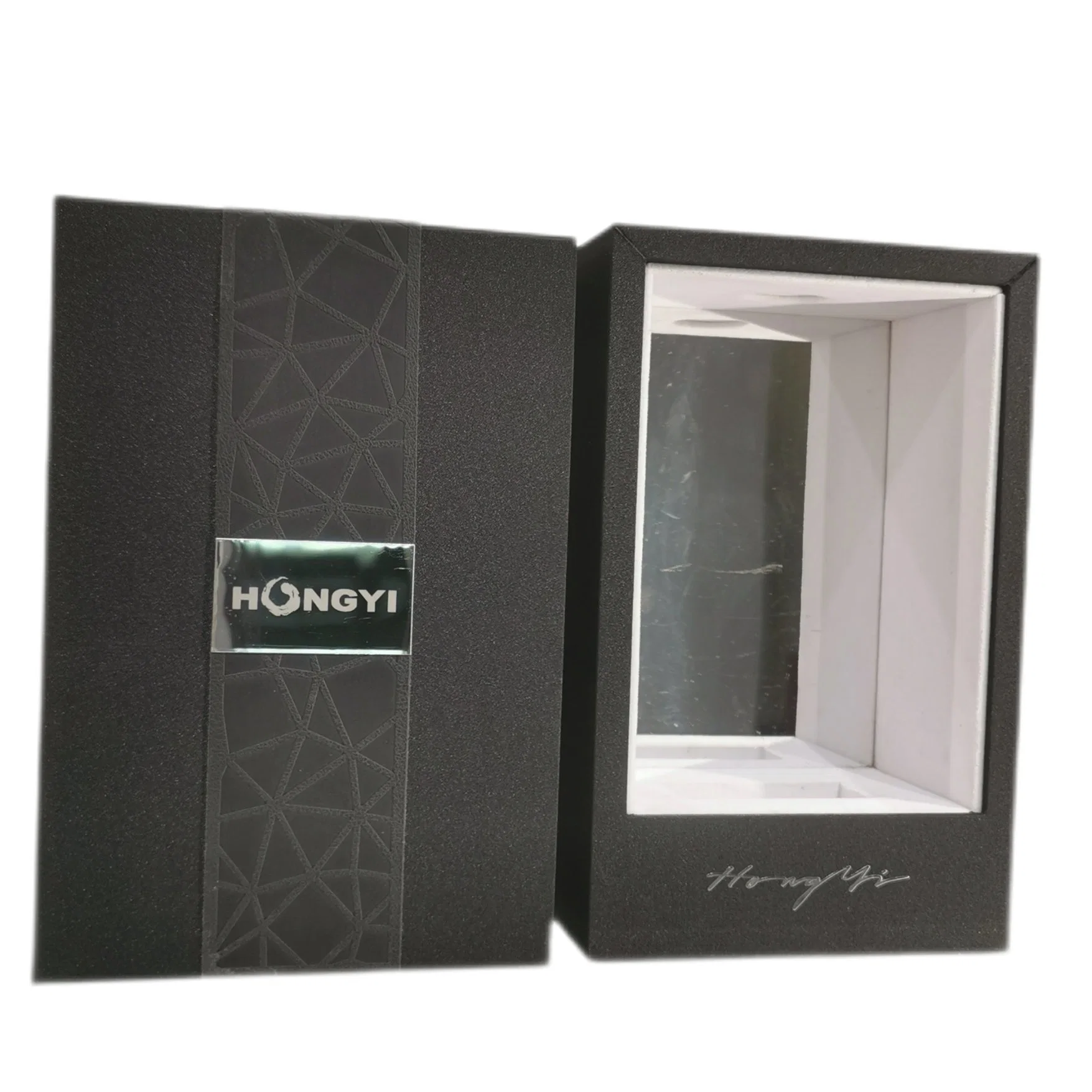 Hongyi Plain Design Durable Perfume Box with 90-180 Hinged Lid MDF China Perfume Gift Set