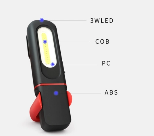 Adjustable Degree Rotatable Car Inspection Spot Working Lamp Magnetic Rechargeable Ergonomic Handle LED Work Inspection Emergency Lighting COB LED Work Light