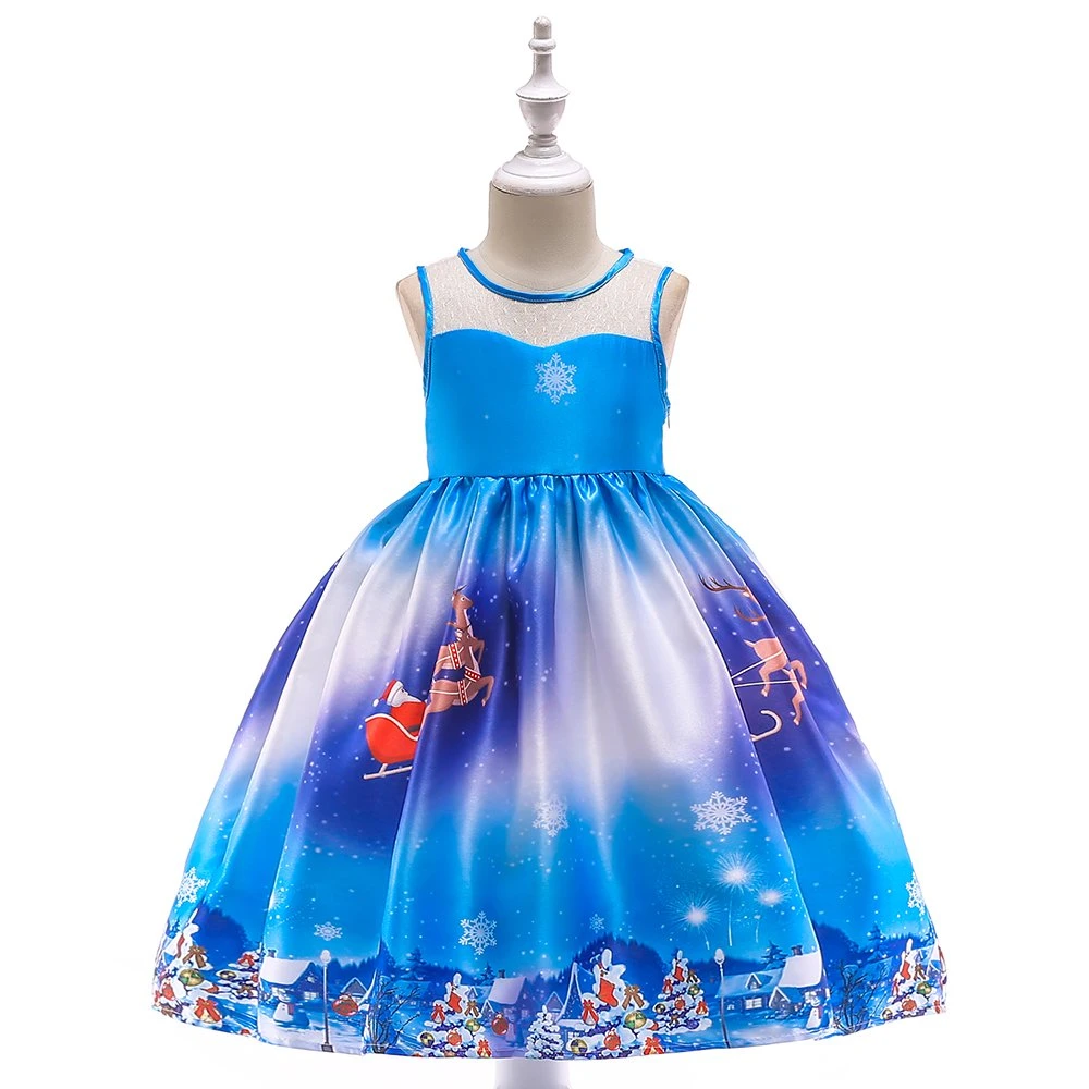 2021 Christmas Dress Baby Wear Puffy Girls Party Garment