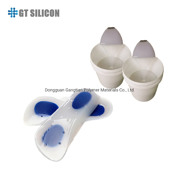 Semelle intérieure en gel de silicone liquide pour les pieds en caoutchouc Semelles de décisions de qualité médicale