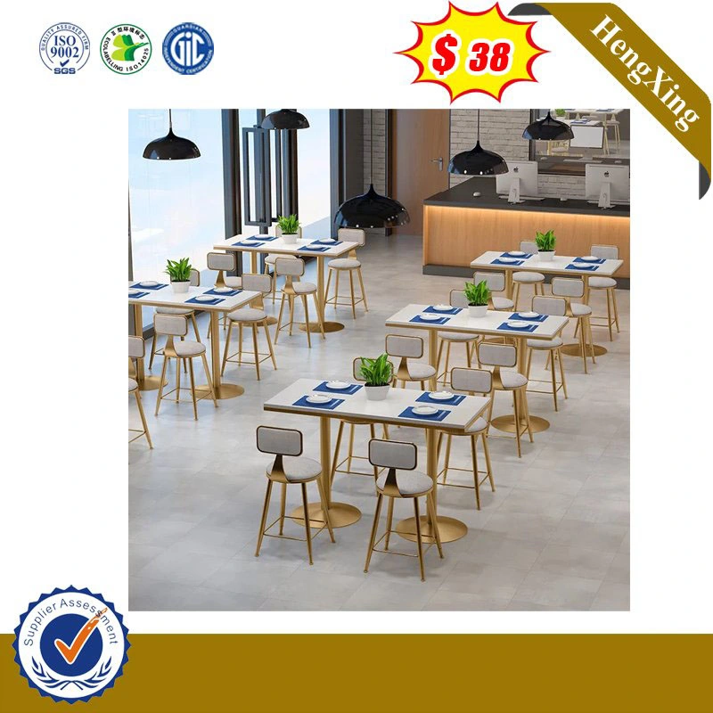 Best Selling New Design Marble Dining Table Set with MDF Wood Bas